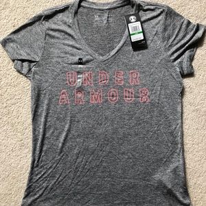 Under Armour women’s v neck heat gear tee sz L NWT